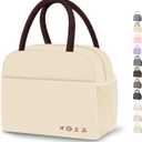 DALINDA Lunch Bag Lunch Box for Women Men Reusable Insulated Lunch Bags for Adults,Water-Resistant Cute Cooler Lunch Tote Bag, Large Capacity for Work Travel Picnic,Beige