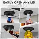 Banyaa Jar Opener Bottle Opener for Seniors with Arthritis - Under Cabinet Jar Opener for Weak Hands, Rotary Lid Opener, Easy Twist-Off Lids for Jars & Bottles, Original Kitchen Gadgets (Black)