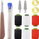 2 x 37Pcs Sewing Tool Set, Steel Sewing Needle Kit, Threader and Needle Repair Kit Needle Threaders for Hand Sewing
