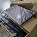 EAST OAK Courtyard Patio Furniture Set, 4-Piece Outdoor Patio Set with Sofa, Removable & Washable Deep Seating Cushion, Tempered Glass Table, Outside Patio Conversation Sets, Black & Dark Grey (Courtyard-light Coffee & Beige)