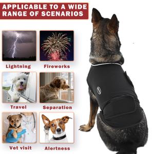 Meifsiu Dog Anxiety Vest, Skin-Friendly Thunder Jacket for Dogs, Dog Calming Shirt for Thunder, Fireworks, Vet Visits and Separation - Keep Pet Calm Without Medicine, Fit for Small