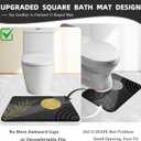 Black Gold Shower Curtain Sets with Rugs, Mid Century Modern Bathroom Decor