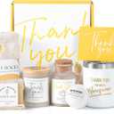 Thank You Gifts for Women, 8pcs Employee Appreciation Gifts Baskets for Women Thank You Farewell Gifts for Coworkers Teacher Boss Hostess Secretary Nurse Mom Pastor- Best Spa Gratitude Box w/Candle