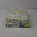 Booster Seat for Kitchen Chair with Backrest & 4 Adjustable Straps, Portable TPU Waterproof & Anti-Scratch Toddler Booster Seat for Dining Table, Removable & Non-Slip Booster SEat for Table (Green-Animals)