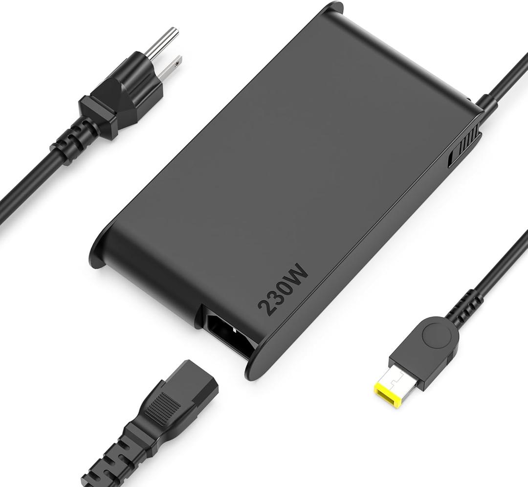 230W AC Adapter for L-enovo Legion 5 Charger, Compatible L-enovo with Legion 7 5P C7 S7 Y720 Y730 Y540 Y530 Y520 Y900 Y910 Y920 Laptop Power Supply(230W AC Charger Compatible with Lenovo)