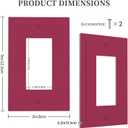 Wine Red Outlet Covers Burgundy 1 Gang Rocker Single Light Switch Cover Plate Decorative Gfci Wall Plate Electrical Switch Plate Covers Living Room Bedroom Dramatic Modern Cover