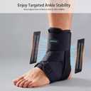 Ankle Brace for Women Men - Ankle Support Brace for Sprained Ankle, Ankle Stabilizer for Achilles, Tendon, Sprain, Injury Recovery, Lace up Ankle wrap for Running, Basketball, Volleyball (Ankle Brace, Large)
