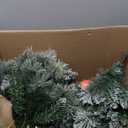 3FT Pre-lit Artificial Small Mini Christmas Tree with Warm White Multi-Color LED Lights, Remote Control and Timer, Perfect for Xmas Tabletop Decorations, Home, Kitchen, Dining Table top Snow