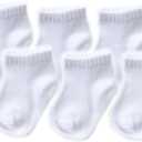 Luvable Friends Unisex Baby Newborn and Baby Socks Set (0-6 Months, White)