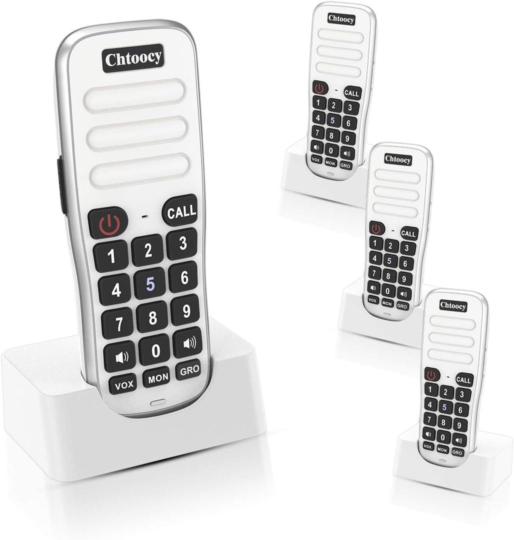 Intercoms Wireless for Home, 1 Mile Long Range for House Business Office, Handheld Room to Room Communication System, Rechargeable Loud & Clear 10-Channel Anti-Interference Intercom System