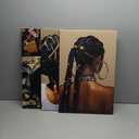 Yudinbin Black wall art 24x16in, Wrapped Canvas 3pcs