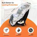 EcoNour Baby Car Seat Sun Shade Cover | Infant Carseat Heat Protector Keeps Toddler Seat at a Cool Temperature | Reflective car seat Sunshade Blocks Out Heat | Baby Travel Accessories, Silver