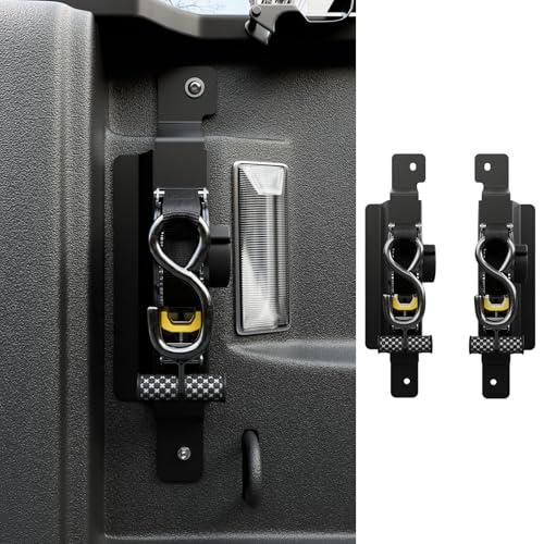 SZYANG 2PCS Retractable Ratchet Straps Compatible with 2020-2025 Jeep Gladiator JT Retractable Tie Down Straps Replacement for 2020-2025 Jeep Gladiator Accessories