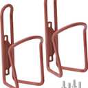 Aluminum Bike Water Bottle Cages  Great for MTB and Road Bicycles  2 Pack - Crimson