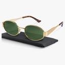 livho 2025 Trendy Oval Sunglasses - Stylish Polarized Shades for Everyday - Retro Metal Frames