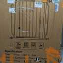 Extra Wide Baby Gates 71.5-76.3 Inch White Pressure Mounted Baby Gate Indoor Safety Gates Pressure Mounted Child Gate for Stairs Doorways Hallways