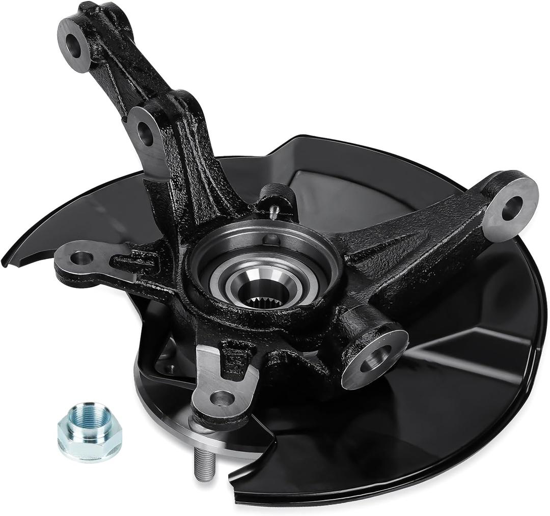 Front Right Side Steering Knuckle & Wheel Bearing Hub Assembly Compatible with Honda Civic 1.3L, 1.8L 2006-2011, Replace for 698-450