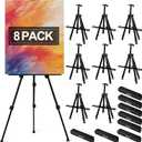 AROIC Art Painting Artist Easel Stand, Painting Display Easel Stand,Portable Adjustable Iron Tripod Display Stand with Bag, Height from 20 to 66 in for Table-Top/Floor Drawing and Displaying(8 Pack), 20x6x13 inches