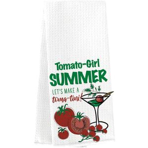 Summer Tomato Dish Towels Vintage Fruit Hand Towel Tea Towel for Home Farmhouse Bathroom Kitchen Decor