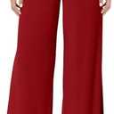JZC Women's Palazzo Lounge Pants Stretchy Wide Leg Casual Pants Comfy High Waist Flowy Pants L