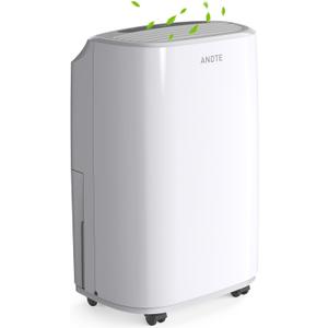 2500 Sq.Ft Dehumidifier for Home Basement, ANDTE 34 Pints Dehumidifier with Drain Hose with Smart Humidity Control, 3 Operation Modes, Powerful Moisture Removal for Large Room, RV, Bathroom, Bedroom (White)