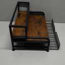 Alyoen Coffee Syrup Organizer Rack, 3-Tier Coffee Station Organizer for Countertop, Coffee Bar Organizer with 35K Cup Storage Basket, Coffee Syrup Holder Stand for Coffee Bar Accessory, Syrup - (Retro Color)