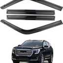 4 Pieces Tape-on Extra Durable Rain Guards Fit for 2025 2026 GMC Terrain,Window Deflectors,Window Visors (Smoke Black)