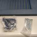Mid America 00011460036 Standard Size Cathedral Top Center Mullion, Open Louver Vinyl Shutter, w/Installation Shutter-Lok's & Matching Screws (Per Pair), 036, 14 1/2"W x 60"H, Classic Blue
