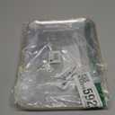 3 Pack Plastic Serving Trays for Party - Gold Serving Tray 8 x 11 Inch - Heavy Duty Dessert Trays for Food - Rectangular Party Serving Trays for Entertaining - Clear Cookie Platters