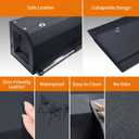 Car Trunk Organizer for 2021-2023 Tesla Model 3, Leather Sturdy Car Storage Organizer Trunk Organizer for Suv with Lid and Push-pull Handle (Black, 30.7 * 11.4 * 12.2in)