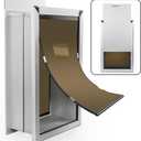 XL Dog Door for Wall - Aluminum Doggy Door for Wall Mounting - Double Flap for Ruff Weather, Extra Large Size for Giant Breed- Pet Safe Design