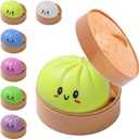 Dumpling Squishy Mystery Dumpling Squishy Stress Balls Fidget Sensory Toy Soft Squeeze Decompression Dough for Adults (Yellow-A)