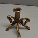 Bow Candle Holder, Bow Metal Taper Candle Holder 5" H x 4.81 W, Gold, Black, Decorative Candle Holders for Centerpiece, Table, Wedding (Gold)