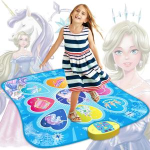 SUNLIN Dance Mat, Gifts Toys for Girls 3 4 5 6 7 8 Years Old, Frozen Theme Toys, Dance Pad with 7 Game Modes, 5 Challenge Levels, 9 Built-in Music, Birthday Gifts for Kids Ages 3-12 (Frozen)