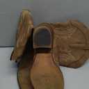 IUV Cowboy Boots For Women Western Cowgirl Boots with Chunky Heel Mid Calf Snip Toe Ideal for low insteps 8