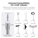 K&F CONCEPT Stainless Steel Light Stand 9.2ft/2.8m, Spring Cushioned