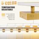 VOLISUN Modern Bathroom Vanity Light 24 inch, 14W Dimmable 5CCT Led Bathroom Light Fixture Over Mirror, Brass Bar Vanity Light for Bathrooms Mirror Cabinets Bedroom-ETL Certificated, 23.6inch