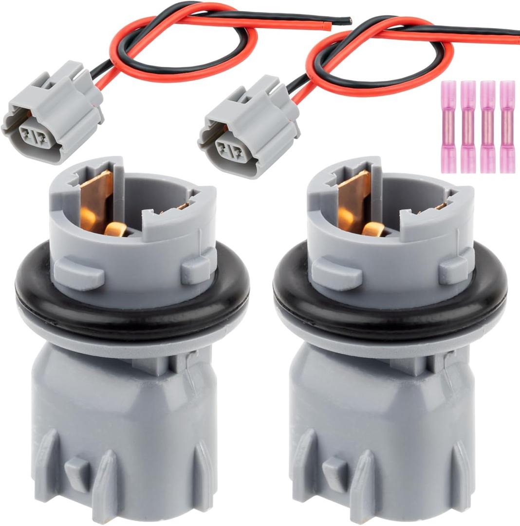 Turn Side Marker Signal Light Socket Holder with Wiring Harness Fit for Toyota C-HR Camry Prius Tacoma Supra Yaris for Lexus ES300 LS400 RX350 RX450h Replace OE 90075-60001 2PCS