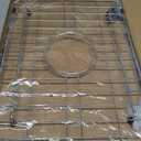 Sink Grid 18" X 12-1/2", Sink Protectors for Kitchen Sink Stainless Steel, Sink Rack for Bottom Centered Drain for Single Bowl Sinks Accessories, Includes 16 Rubber Pads and 20 Rdge Protectors