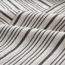 DWR Striped 3D Textured Weave Throw Pillow Covers 20x20 Set of 2, Polyester Cotton Blend in Black, Modern Farmhouse Decorative Pillow Cases for Couch Sofa Bed Living Room