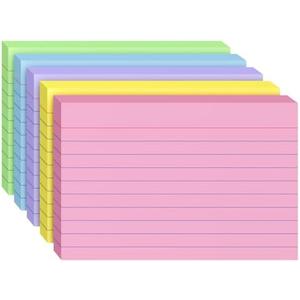 Index Cards 4x6, 200 Sheets, Ruled Color Flash Cards for Effective Studying and Note-Taking, Premium Note Cards, Essential School Supplies for College & Office, Home Organization & Study Supplies