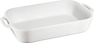 STAUB Ceramics Rectangular Baking Dish Set, 1pc, White, 8 x 7