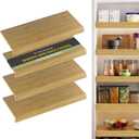 Bamboo Wire Shelf Covers, 38" W x 16" D, 4-Pack, Natural