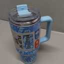  Igloo Floral Stainless Steel Travel Mug - Blue, 32 oz