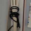 Professional Automatic Hair Curling Iron, 4 Temperature Settings, Ceramic Rotating Wand with Negative Ion Technology (Off-White)