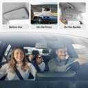Pair of Left and Right Side Gray Sun Visor Fit for Fit for 2007-2011 Toyota Camry with Sunroof, Sunvisor Replacement for 74320-06800-B0 74310-06770-B0, with Makeup Mirror and with Light