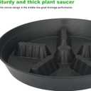 4 Pack Plant Saucer 14 inch, Plastic Plant Saucers for Indoors, Raised Middle Plant Trays for Pots, Water Tray for Plants, Plant Stand Water Catcher Tray, Pot Saucers for Plants (Black)
