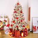 SHareconn 30ct 2.36 Inch Christmas Tree Colored Balls Ornaments, Shatterproof Plastic Decorative Xmas Baubles Decorations for Tree Holiday Decor(Red and Green White, 60mm)