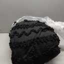 Bedsure Tufted Boho Comforter Set Full Size - Black Boho Bed Set, GentleSoft 3 Pieces Farmhouse Shabby Chic Embroidery Bedding, Gifts for Woman, Soft Jacquard Full Comforter for All Seasons (20 - Black - Elegant)