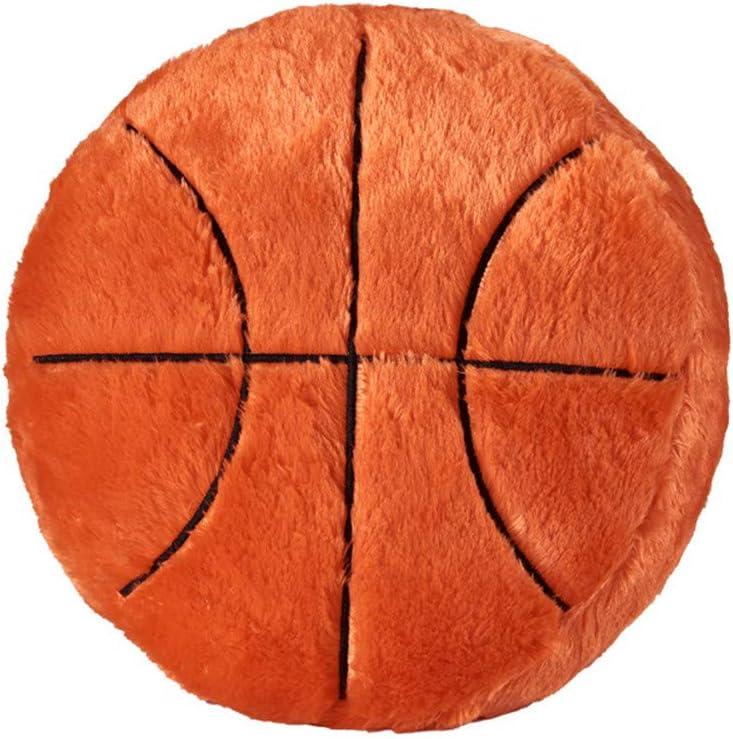 18'Basketball Plush Pillow Fluffy Durable Stuffed Football Throw Pillow Ball Sports,Ball Pillow Soft Durable Sports Toy Sofa Room Decoration Soft Sports Toy Gift (Orange)